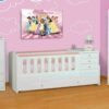 Cama Cuna Funcional Rocio Con Carro-. Mdf Laqueado Cod. 204