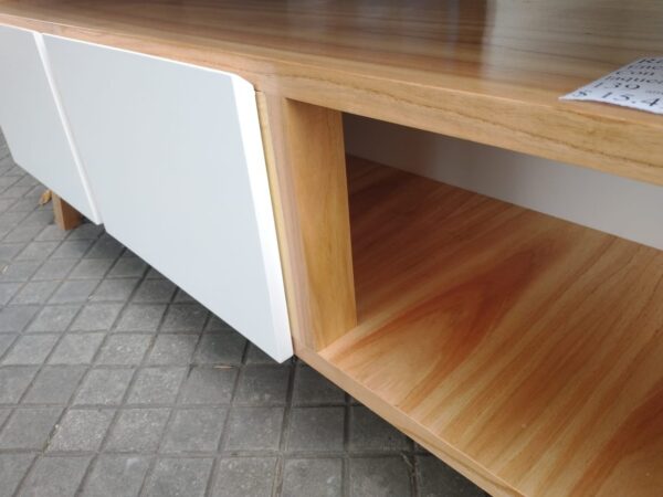 Oferta Rack Mesa Para Tv Led 60- Paraiso- Puertas Blancas