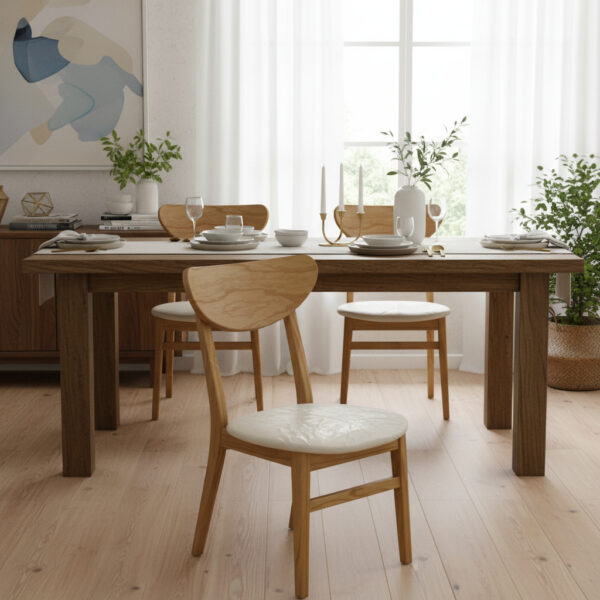 Juego De 6 Sillas Norway. Respaldo Curvo- Pino Lustrado