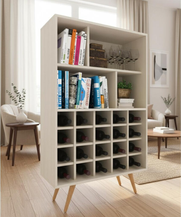 D_603478-MLA92900247834_092025-F.jpg Biblioteca Con Bodega Escandinava- Con Patas - Dl 886