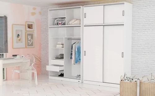 Placard 1,40 Mts. 2 Puertas Corredizas Con Baulera. Dakar