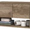 Alacena Para Baño Colgante Con Dos Puertas Y Estante Delos Color Roble Nebraska Gris