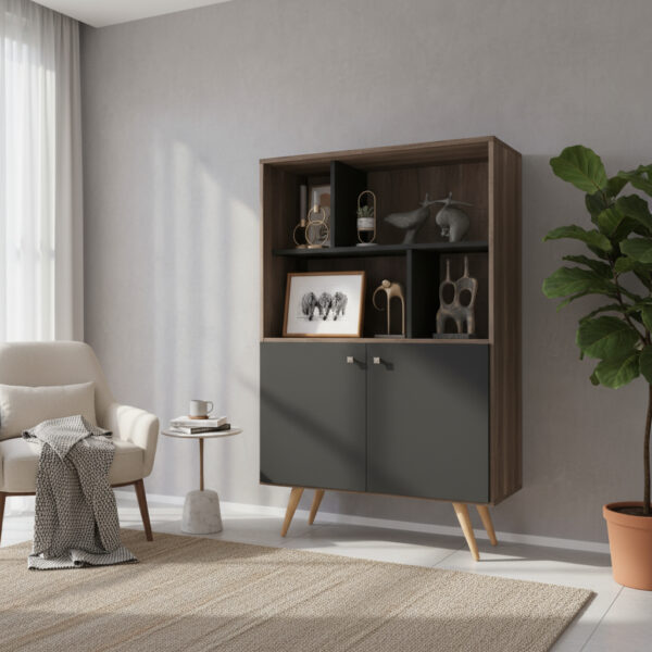 D_605971-MLA92897331074_092025-F.jpg Biblioteca Organizador Escandinava- Con 2 Puertas - Dl 885