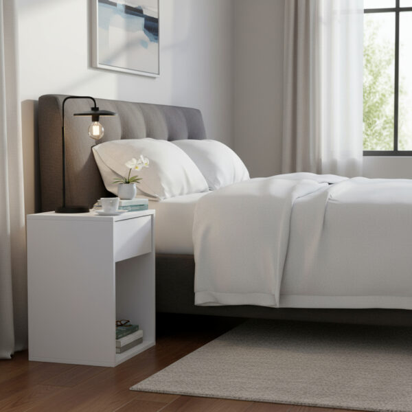 Mesa De Luz Para Sommier- 1 Cajon 60 X 40 X 35- Dld 08