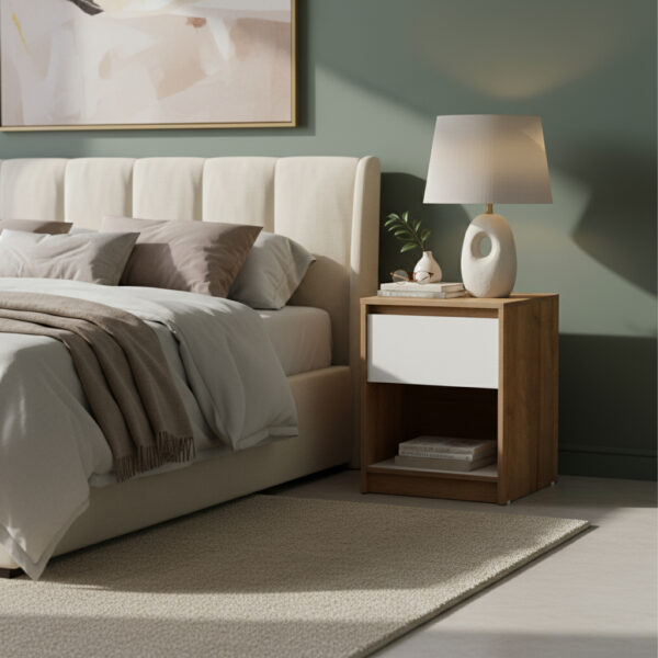 Mesa De Luz. 1 Cajon- 55 X 40 X 40. Melamina. Cod. 828