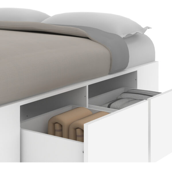 Base Box Para Sommier 140 O 160 X 190- 4 Cajones 2 Zapateros