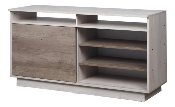 D_608200-MLA78937936770_092024-F.jpg Rack Mesa De Tv Melamina 130 Cm Puerta Corrediza C/ Estantes