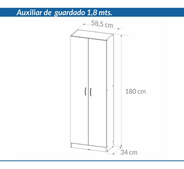 Despensero Organizador 2 Puertas- 180 X 58 X 34- Cag 181