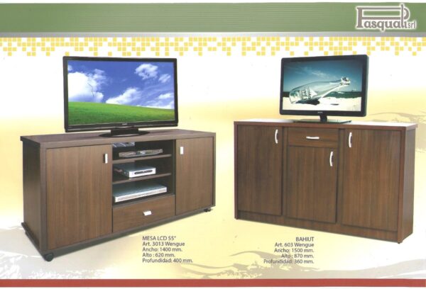 Rack Mesa Tv- Led 1 Cajón 2 Puertas. Melamina Cod. 3013