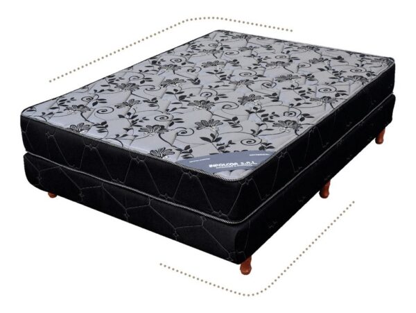 Conjunto Sommier Espuma Alta Densidad Venecia 140 X 23 X 190