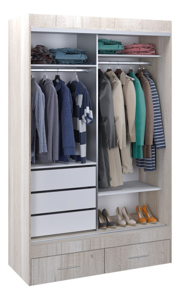 D_612873-MLA74368675097_022024-F.jpg Ropero Placard Vestidor Con Espejos 136 X 220 X 60 Cod 523