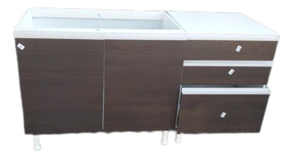 Bajo Mesada 2 Puertas, 3 Cajones. 160- 58- 82. Perfil Jb 160