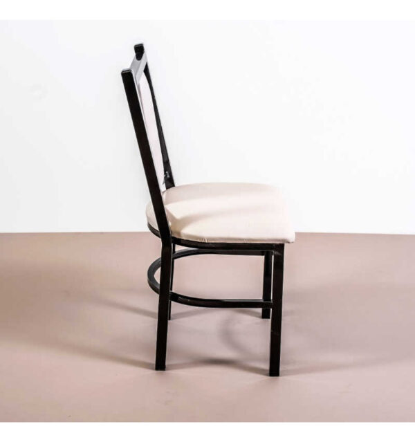 Silla Caño Cuadrado Reforzado Roma Con Asiento Respald Tapiz