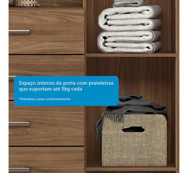 D_618085-MLA92987447919_092025-F.jpg Cómoda 1 Puerta 6 Cajones Con Pies Marabá Santos Andeira Color Jatobá