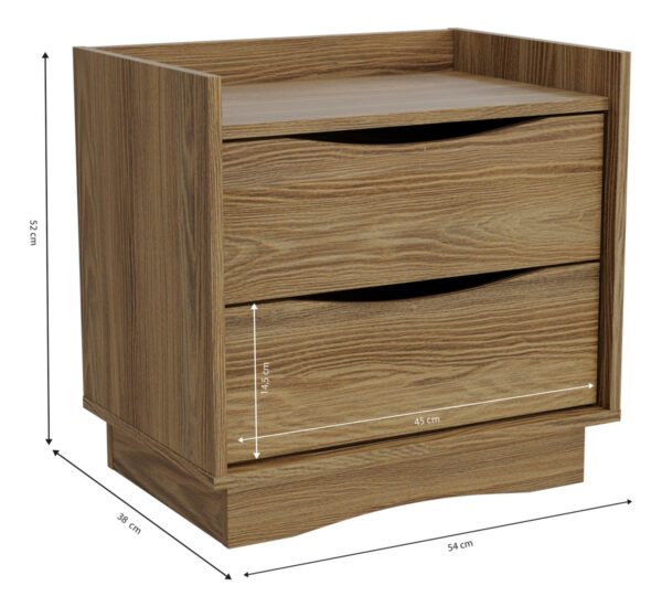 D_619344-MLA83305794905_032025-F.jpg Mesa De Luz- 2 Cajones C- Corred. Metálicas- Melamina- M 261