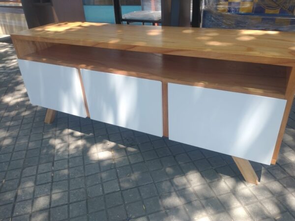 Oferta Rack Mesa Para Tv Led 60- Paraiso- Puertas Blancas