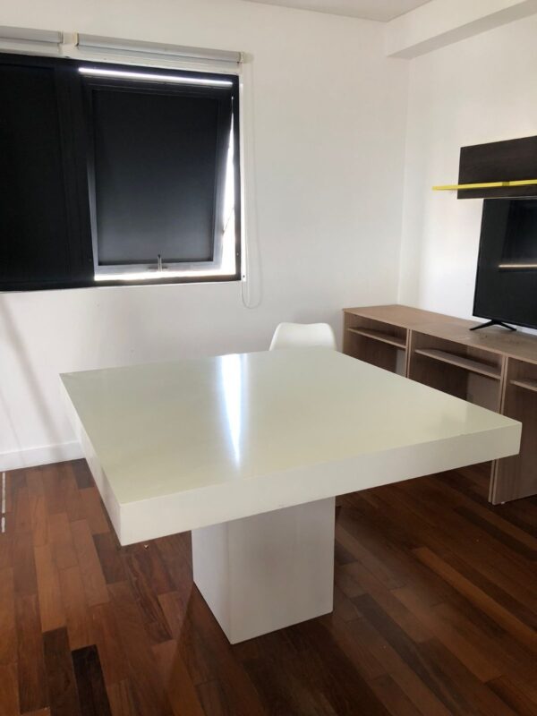 Mesa Cocina Comedor Cuadrada 120 X 120 Mdf Laqueada