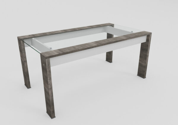 D_626419-MLA83561644898_042025-F.jpg Mesa Cocina 180 X 90. Awen- Patas Melamina Tapa De Vidrio