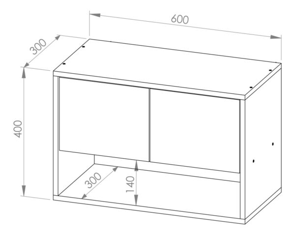 Mueble Alacena Organizador Para Baño Colgante 2 Ptas Estante Color Roble Kendal Natural