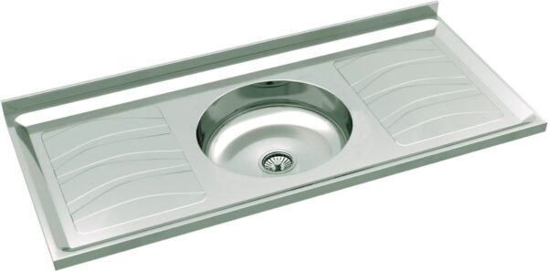 Bajo Mesada Con Mesada Acero Inoxidable 120 X 82 X 50