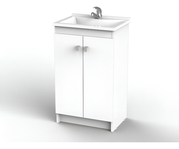 D_628447-MLA95506571933_102025-F.jpg Vanitory Para Baño Recto Con Mesada 2 Puertas 50 Cm Melamina Blanco Vpr050 Dielfe