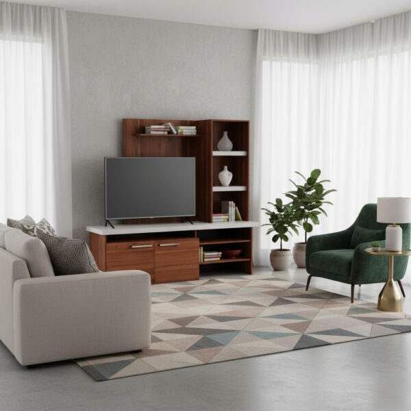 Rack Para Tv Led- Sicilia- Melamina- 170 X 160- 2 Cajones