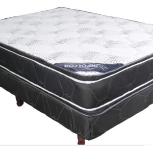 Conjunto Sommier- Base + Colchon Ibiza 140- 26- Tela Jackard