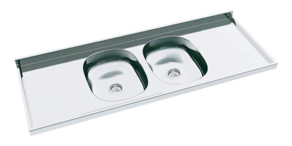 D_633079-MLA31579481152_072019-F.jpg Mesada De Acero Inoxidable 1.40 X 0.50. Doble Bacha. Duranox