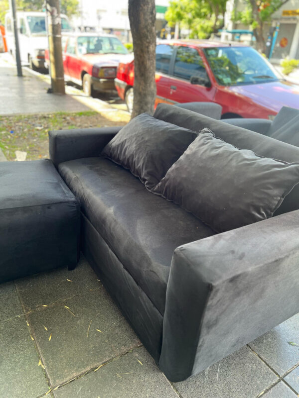 Sillón Living Recto 2 Cuerpos- Premium + Cubo