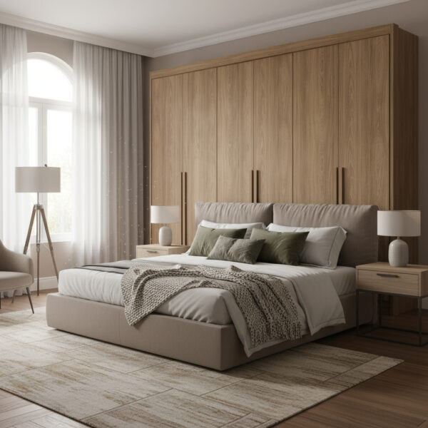 Ropero 6 Puertas De Abrir. Manijas De Madera 6 Cajones N 566