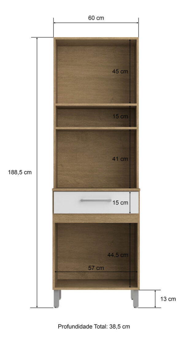 Kit De Cocina 60 Cm- 4 Puertas. 1 Cajon 608.001 Casa Mia