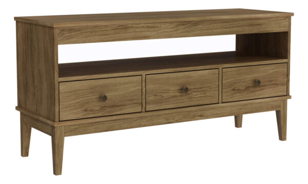 Rack Tv 3 Cajones 1 Estante Estilo Colonial Linea Mexicana