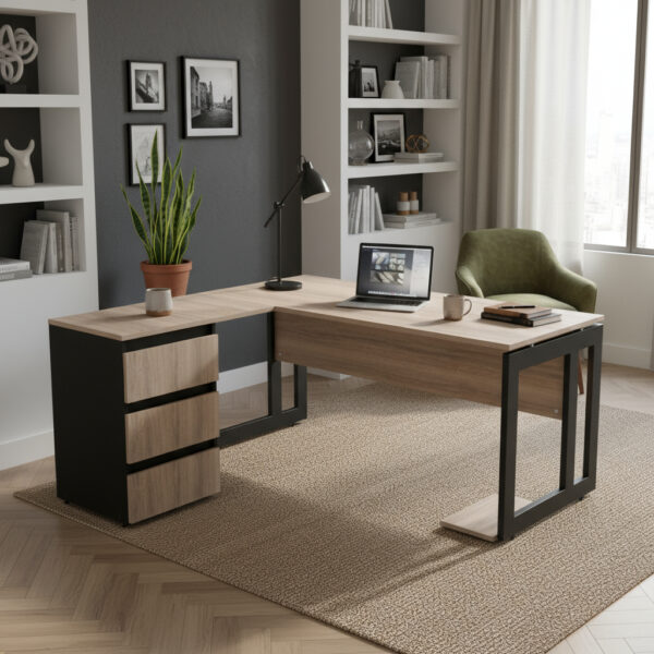 Escritorio Gamer Piro 150x70 Cm 7912-7303 3 Cajones