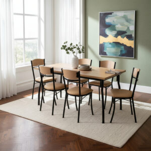 D_638009-MLA93327979931_092025-F.jpg Combo Cocina Mesa 1,40 X 82 + 6 Sillas Danisas. Mod. 4