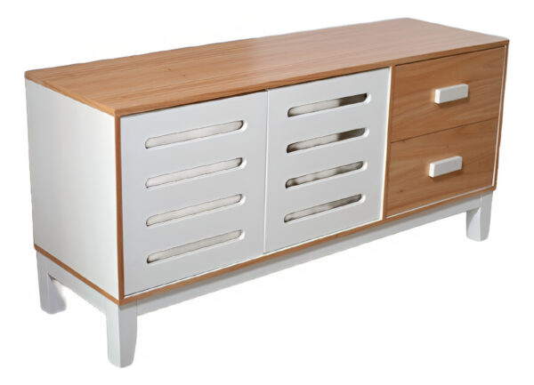 Rack P- Led Amsterdam Mdf Laqueado Blanco- Paraiso 130 X 60