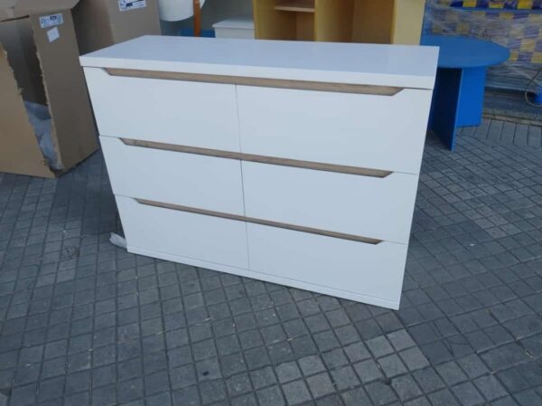 Comoda Chiffonier Laqueada Con 6 Cajones Duna- 110-80-38