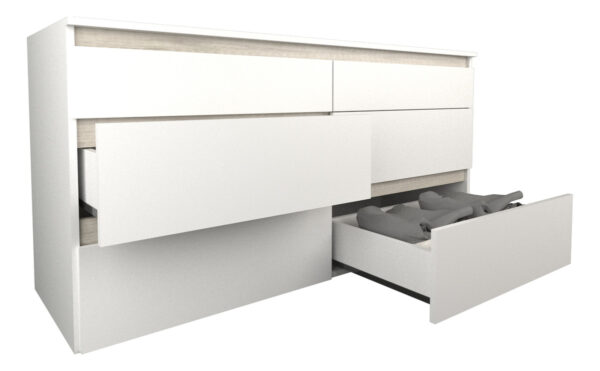 Cómoda Cajonera Chifonier Dormitorio 6 Cajones Color 3113bm