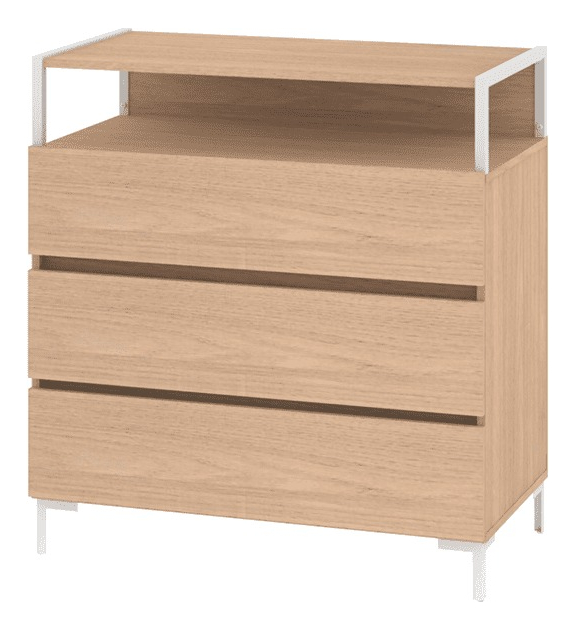 Comoda Cajonera 3 Cajones. Melamina- Caño- 85-90- 47 Cmc90