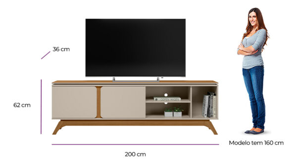 Rack Para Tv 70 Istambul Linea Brasil Detalles Redondeados
