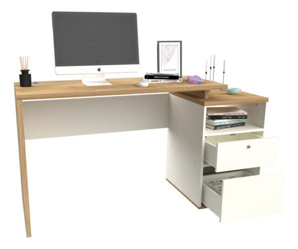 Escritorio 1.50 X 0.50- 2 Cajones, 1 Nicho, Estante- Dof 03