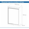 Placard Ropero 2 Puertas Corredizas 1.23- 1.93- 0.52 Dpc 123