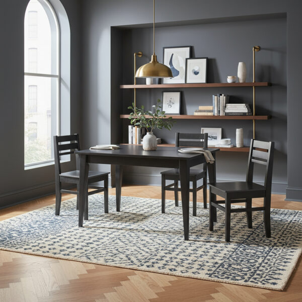 Mesa Comedor Escandinava 1.20 X 90 + 4 Sillas Atlantic- Pino