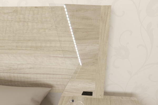 D_646816-MLA83590452474_042025-F.jpg Respaldo Para Sommier Notte. Melamina. Con Led Y Usb