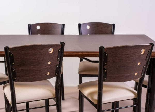 Combo Juego Comedor Mesa Comb + 6 Sillas Caño Resp. Mod. 7