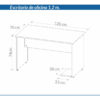Escritorio P- Oficina Sin Cajon. (opiconal) 1.20 X 0.70 3911