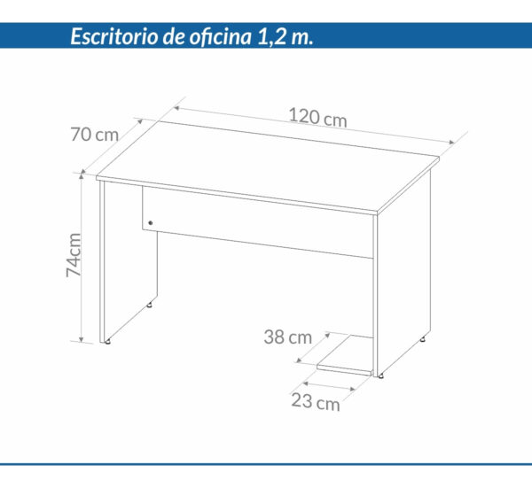 Escritorio P- Oficina Sin Cajon. (opiconal) 1.20 X 0.70 3911