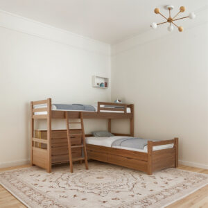 Cucheta Rinconera Con Carro Cama + Comoda. Pino Lustrado