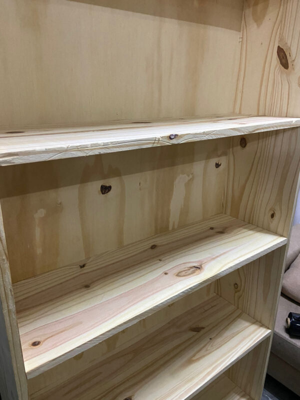 Estanteria Biblioteca Pino Macizo- 5 Estantes- 180 X 80 X 25