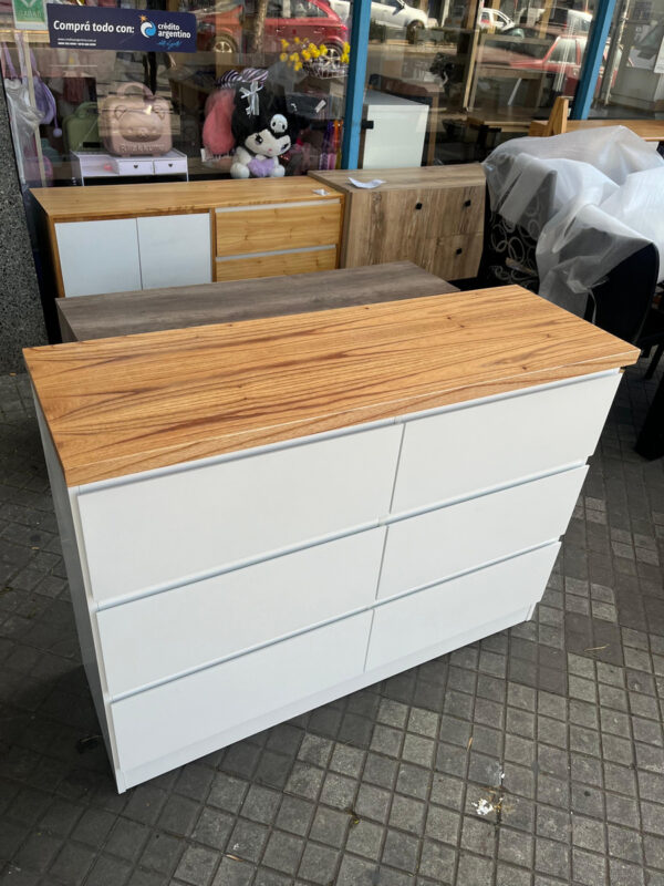 Comoda Chiffonier Cajonera- 8 Cajones- Laqueado Tapa Paraiso