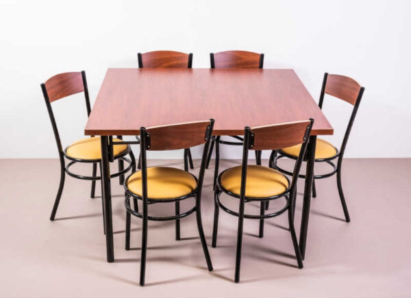 Combo Cocina Comedor Mesa Cuadrada 120x120 + 6 Sillas Vienes